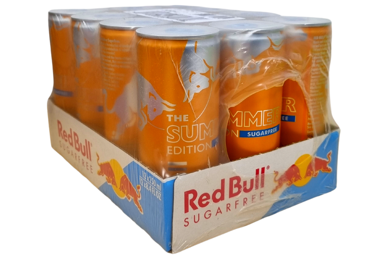 Case of red bull the summer edition sugarfree apricot strawberry